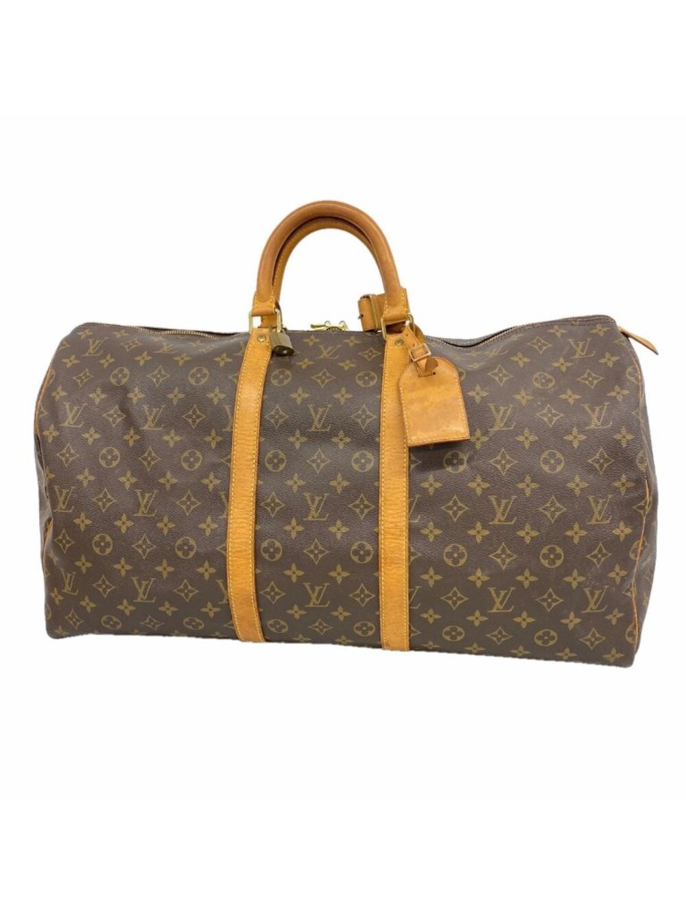 Louis Vuitton Boston Bag Monogram Keepall 55 Brown